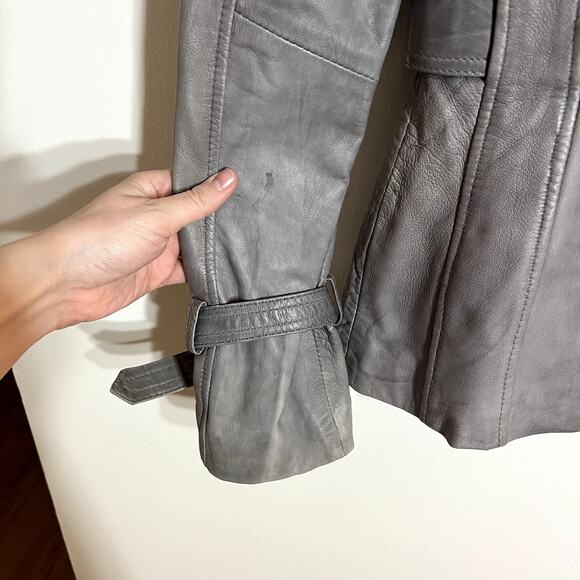 Guess Gray Leather Jacket - Picture 8 of 10